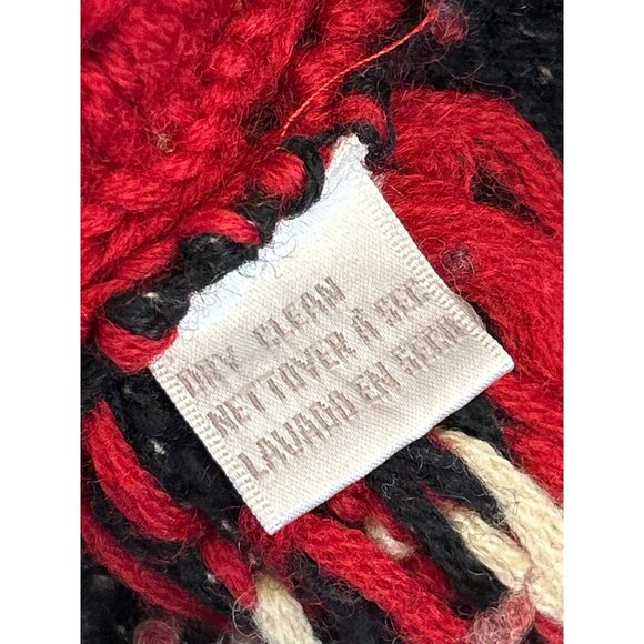 Vintage Jones New York Holiday Patchwork Snowflake Wool Sweater PM Hand Knit - Picture 4 of 4